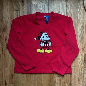 Red Mickey Mouse Disney Grandma Sweater [M]